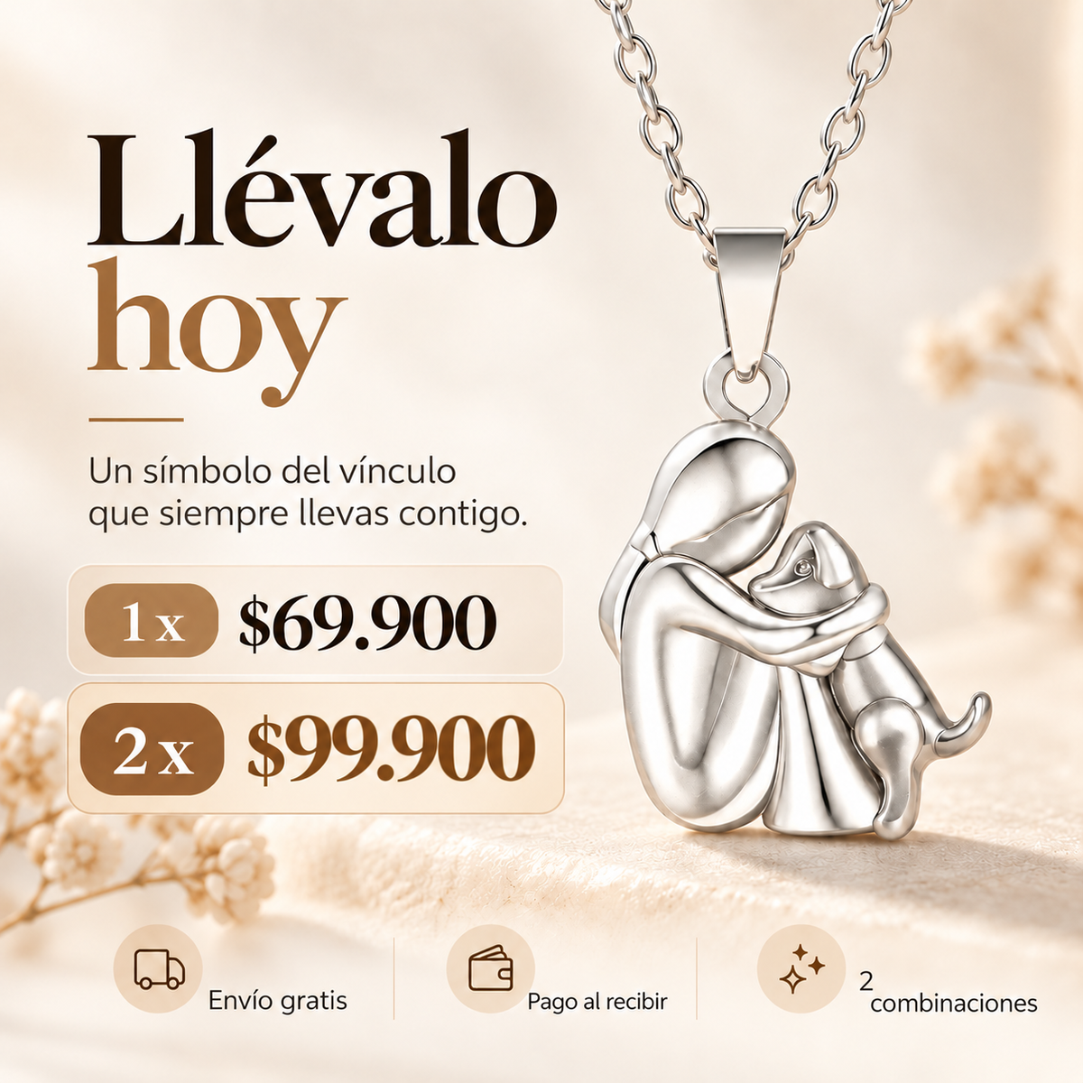 Collar Amor Incondicional™ con Baño en Oro