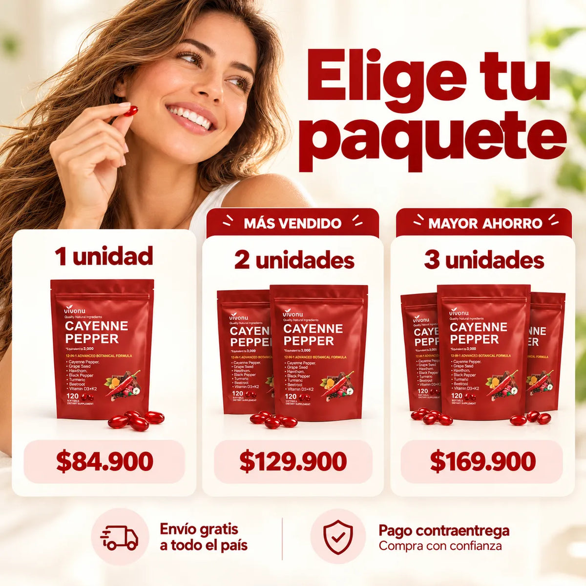 CAYENNE PEPPER VIVONU X 120 SOFTGELS