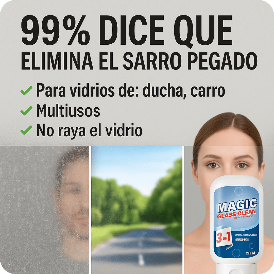Magic glass clean 3 en 1