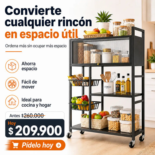 Organizador Rodante para Cocina y Hogar