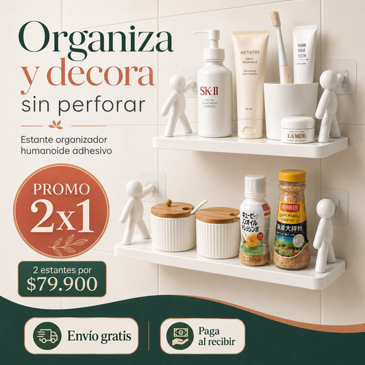 Estante Organizador Humanoide Adhesivo 2x1 + ENVIO GRATIS