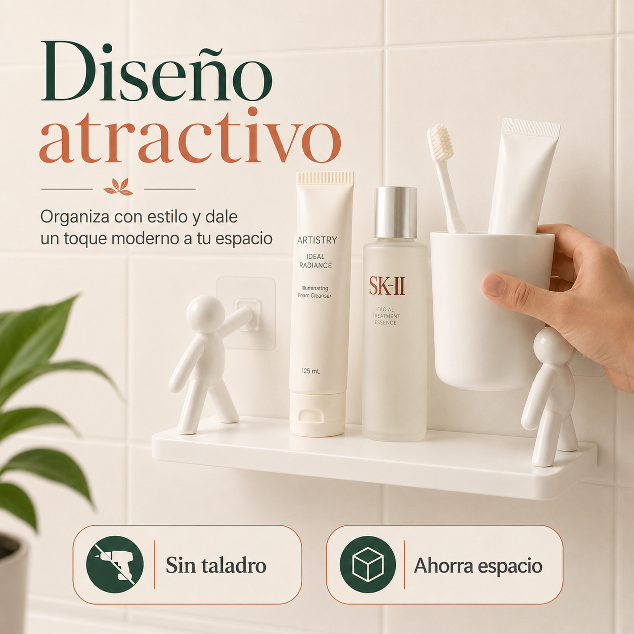 Estante Organizador Humanoide Adhesivo 2x1