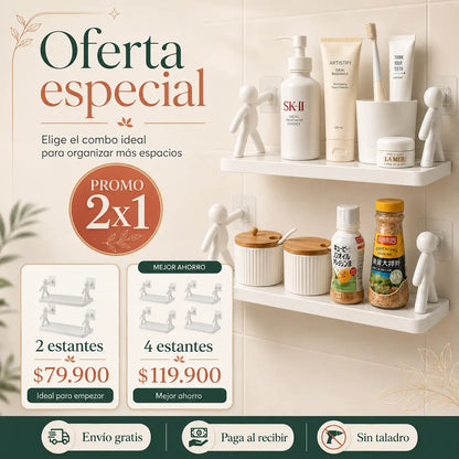 Estante Organizador Humanoide Adhesivo 2x1