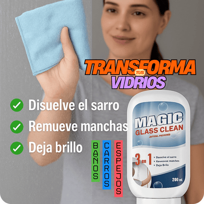 Magic glass clean 3 en 1